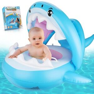 Ayeboovi 6-36 month Shark Float with Detachable Canopy